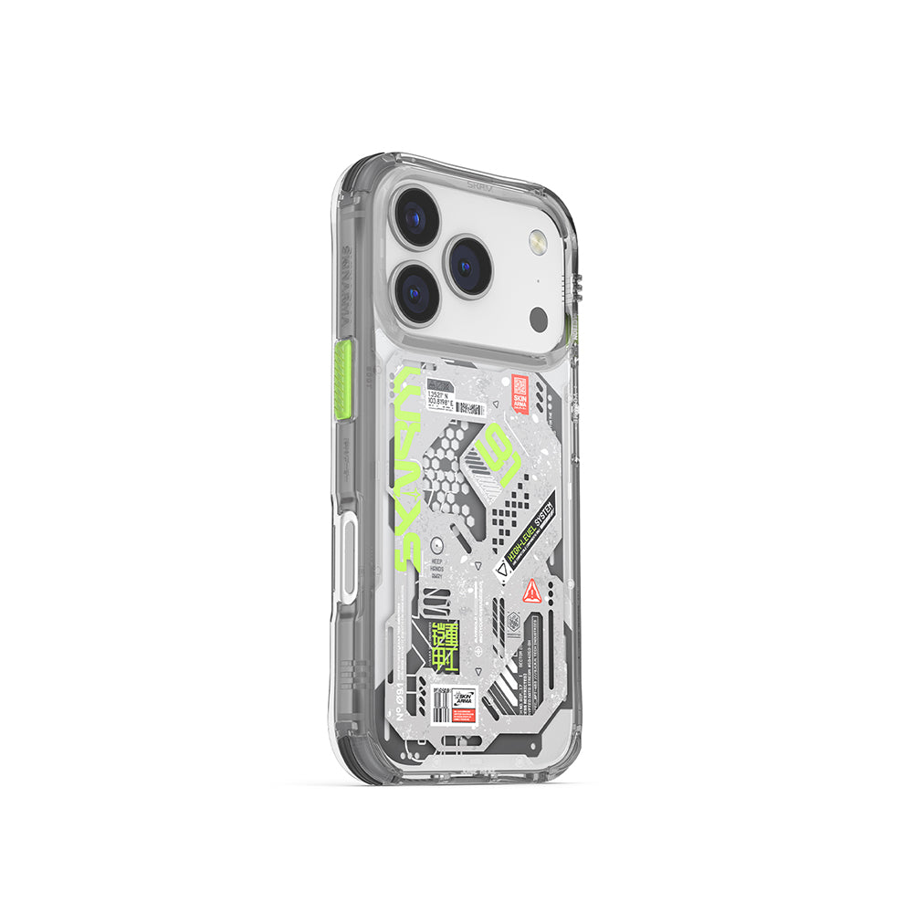 Apple iPhone 17 Pro Case Patterned Airbag Design Skinarma Spectra Cover White