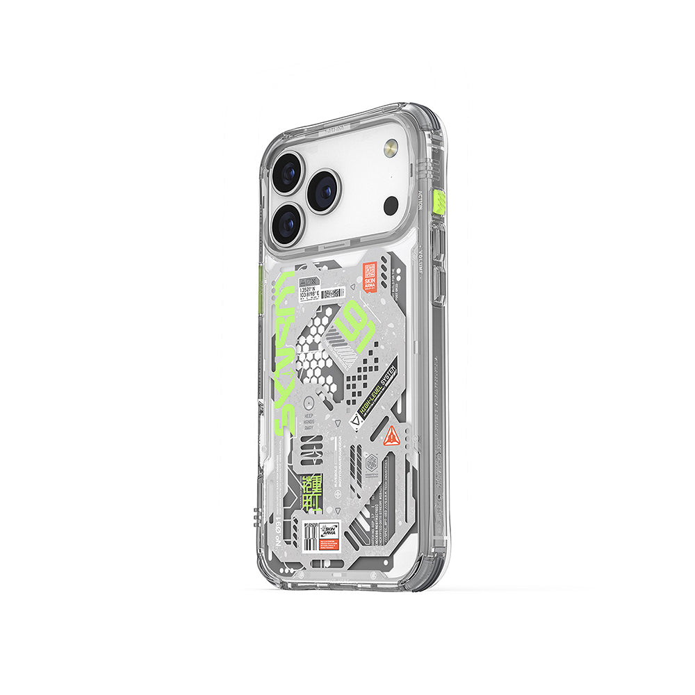 Apple iPhone 17 Pro Case Patterned Airbag Design Skinarma Spectra Cover Black