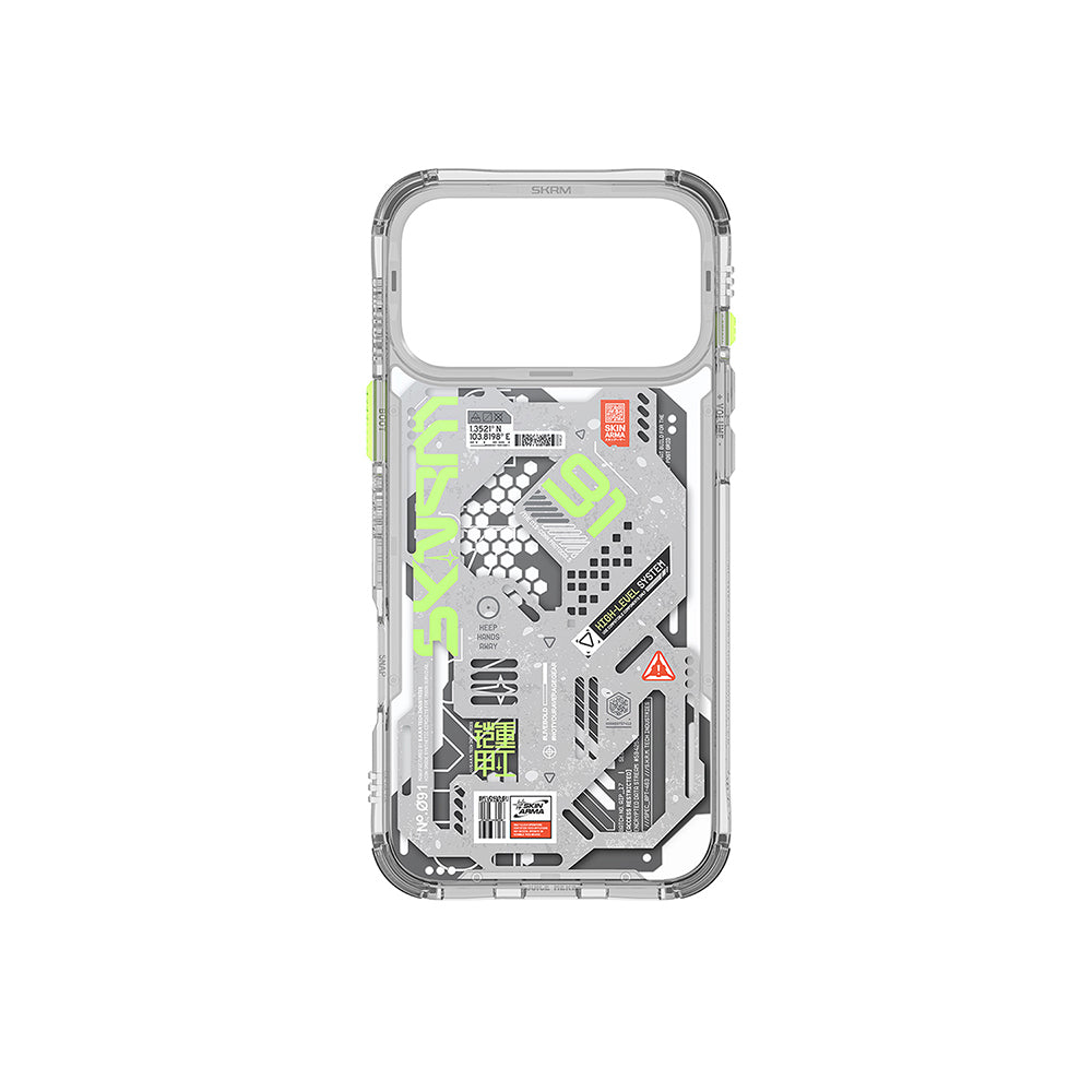 Apple iPhone 17 Pro Case Patterned Airbag Design Skinarma Spectra Cover White