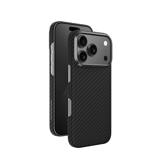Apple iPhone 17 Pro Kılıf M-safe Şarj Özellikli 1500D Aramid Fiber Amazingthing Titan Max Serisi Kapak Siyah