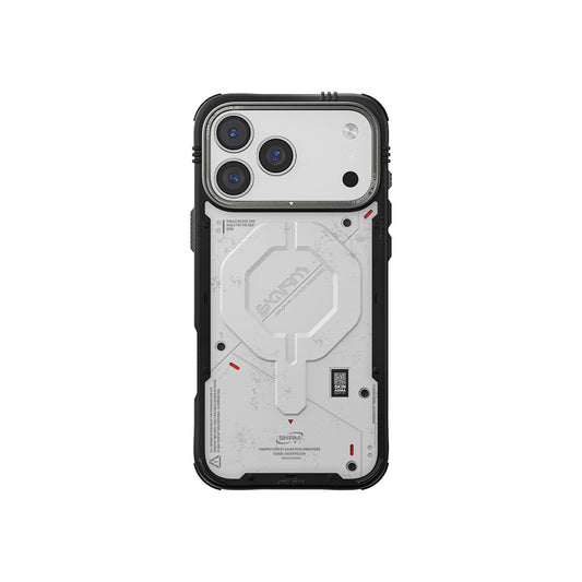 Apple iPhone 17 Pro Kılıf M-Safe Şarj Özellikli Airbag Tasarımlı Skinarma Vigor Kapak Beyaz