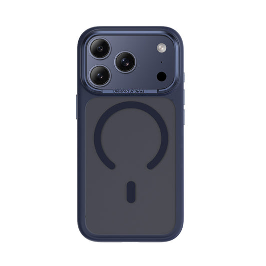 Apple iPhone 17 Pro Kılıf M-Safe Şarj Özellikli Benks Mist C-Magnet Kapak Mavi