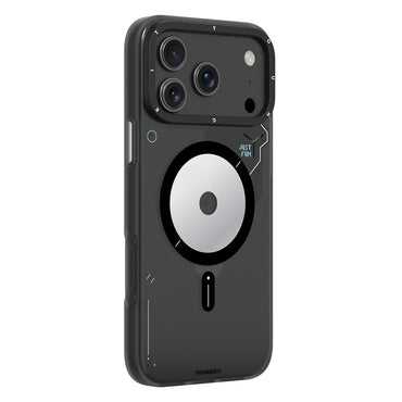 Apple iPhone 17 Pro Kılıf M-safe Şarj Özellikli Disk Desenli Youngkit Disc Battle Kapak