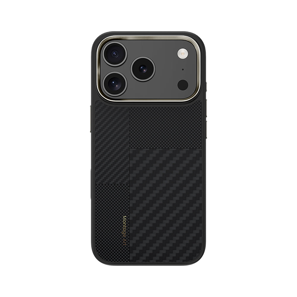 Apple iPhone 17 Pro Case M-safe Charging Feature Carbon Fiber Benks Montage Hybrid ArmorPro Kevlar Cover Black