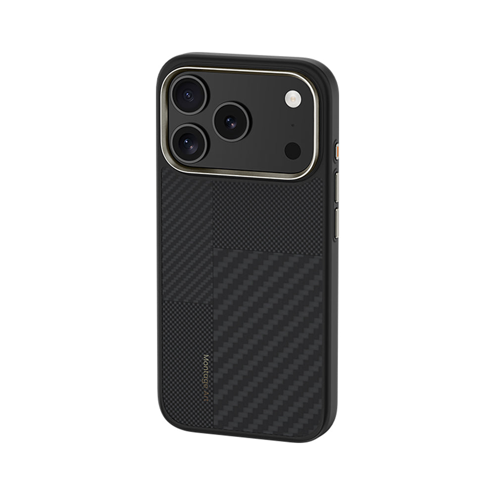 Apple iPhone 17 Pro Case M-safe Charging Feature Carbon Fiber Benks Montage Hybrid ArmorPro Kevlar Cover Black