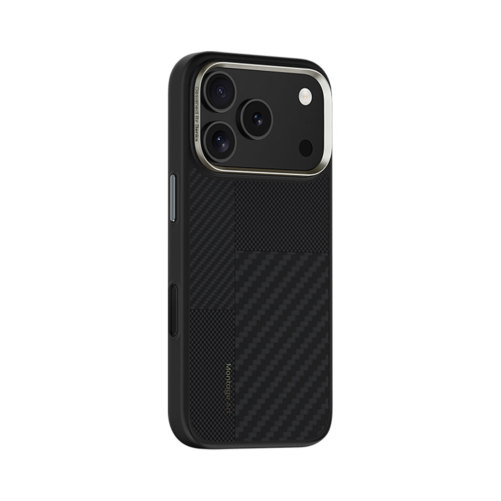 Apple iPhone 17 Pro Case M-safe Charging Feature Carbon Fiber Benks Montage Hybrid ArmorPro Kevlar Cover Black