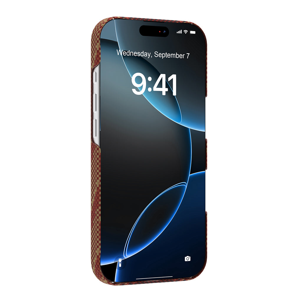 Apple iPhone 17 Pro Kılıf M-safe Şarj Özellikli Raptic Aramid Skin Bionic Serisi Kapak Kırmızı