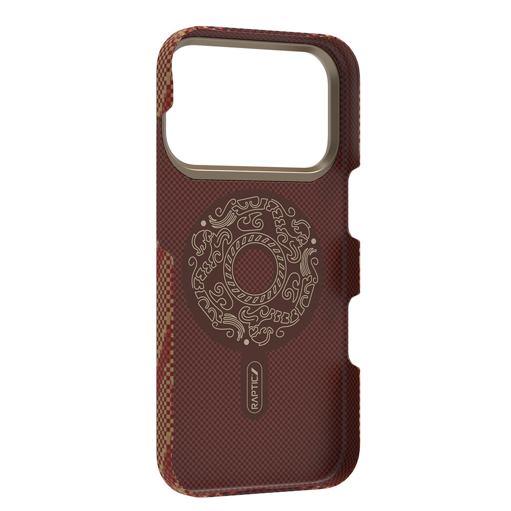 Apple iPhone 17 Pro Case M-safe Charging Feature Raptic Aramid Skin Bionic Series Cover Red