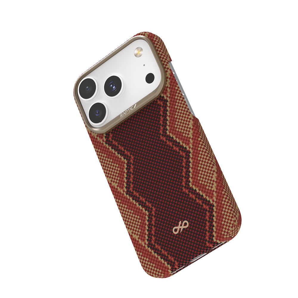 Apple iPhone 17 Pro Case M-safe Charging Feature Raptic Aramid Skin Bionic Series Cover Red