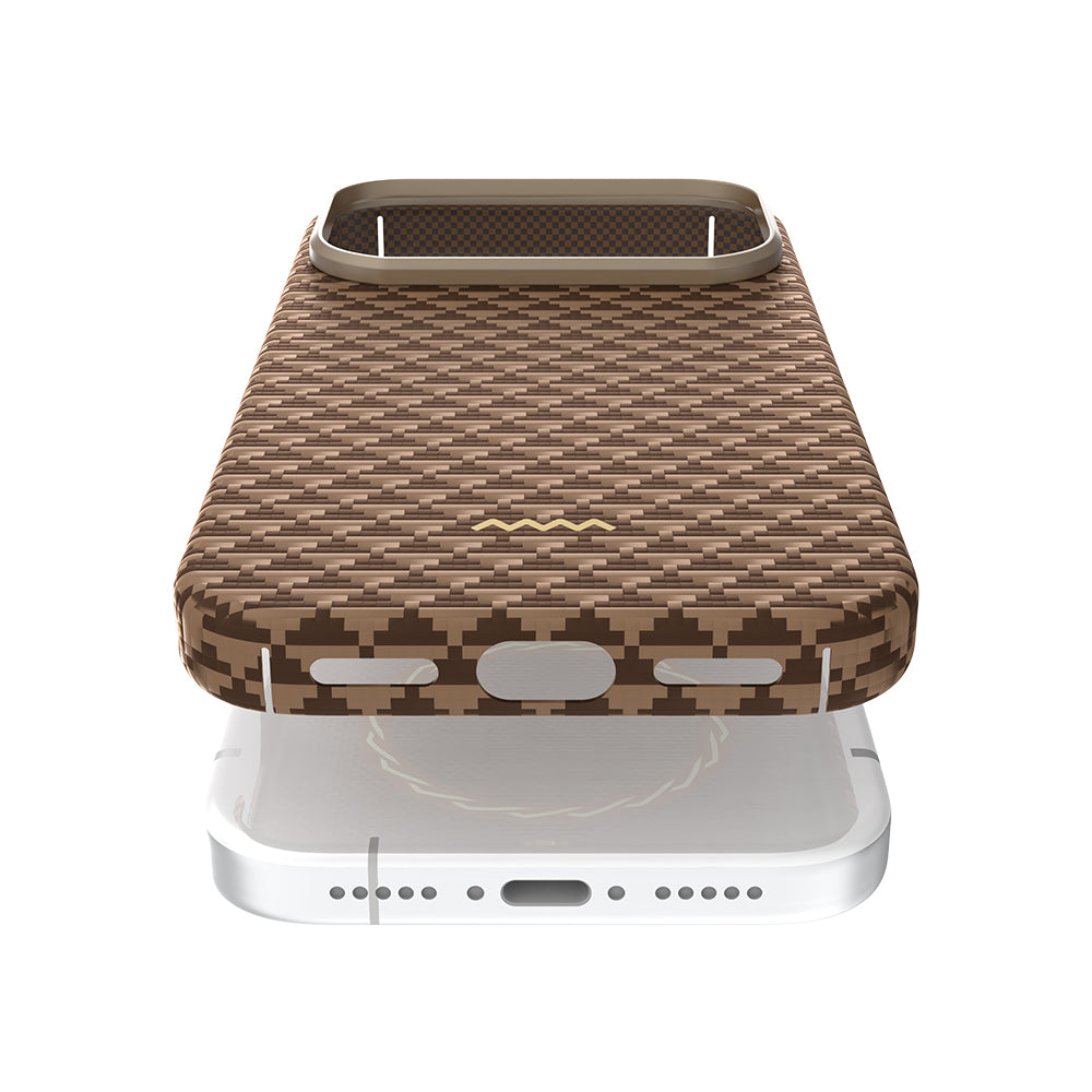 Apple iPhone 17 Pro Kılıf M-safe Şarj Özellikli Raptic Aramid Skin Origin Serisi Kapak Lacivert