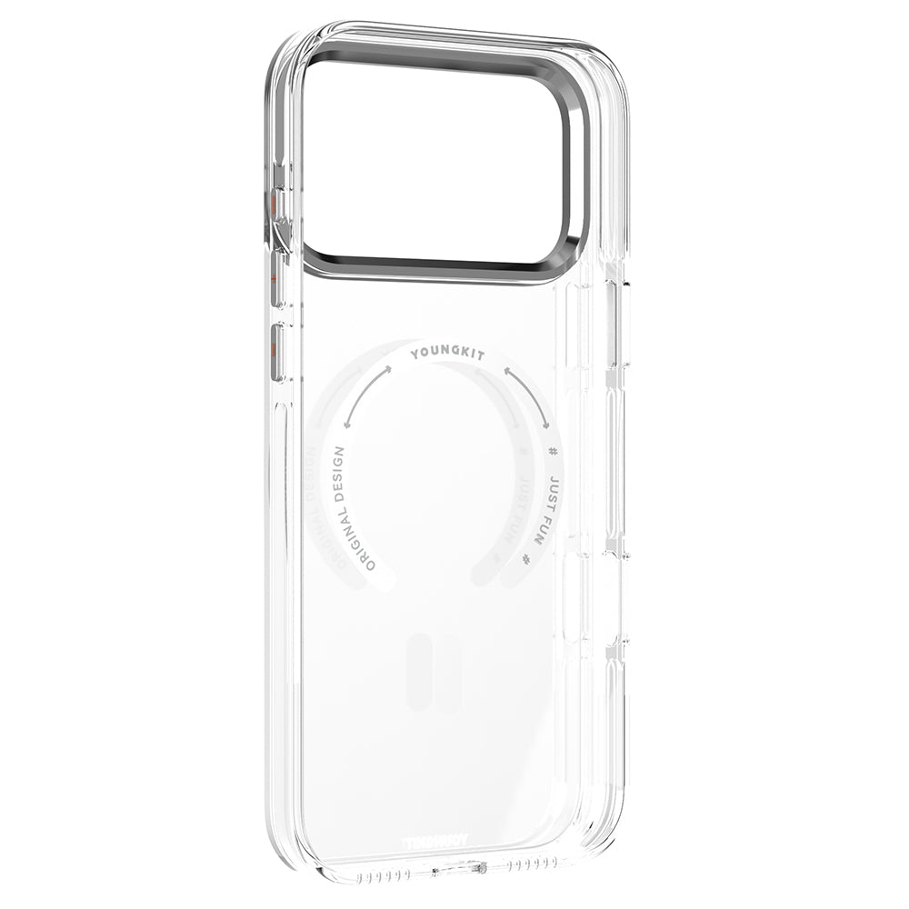 Apple iPhone 17 Pro Kılıf M-safe Şarj Özellikli Şeffaf Youngkit Crystal Shield Serisi Kapak Şeffaf