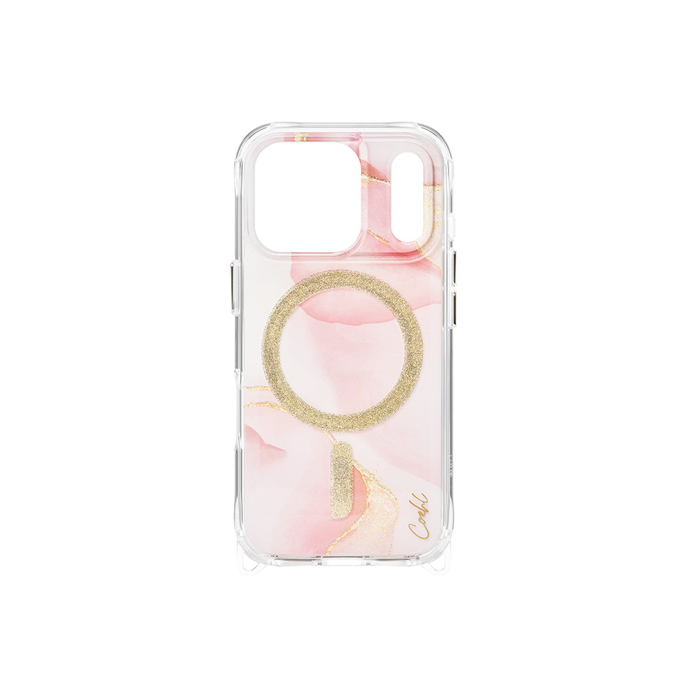 Apple iPhone 17 Pro Case M-safe Charging Feature Glitter Magnetic Coehl Aeris Cover Pink