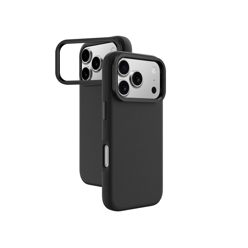 Apple iPhone 17 Pro Case M-safe Charging Stand Amazingthing Glamour Mag Series PU Cover Black