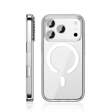 Apple iPhone 17 Pro Kılıf M-safe Şarj Özellikli Transparan Sert PC Wlons Pita Kapak Şeffaf