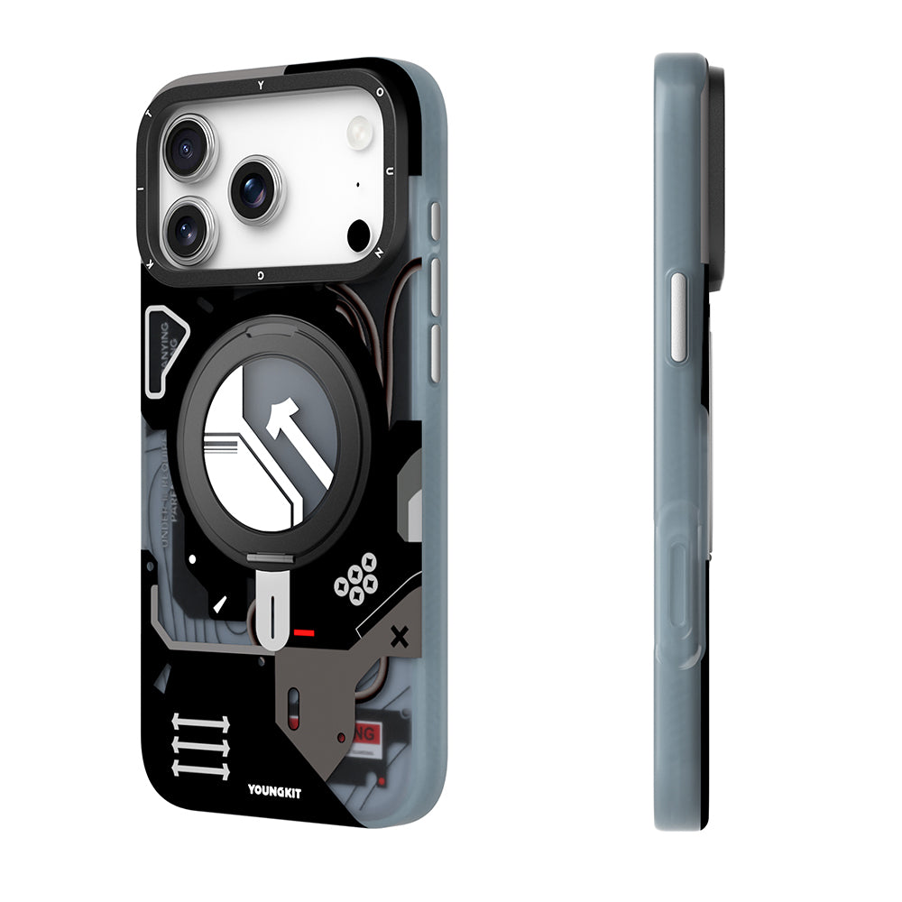 Apple iPhone 17 Pro Kılıf M-safe Şarj Özellikli Youngkit Starship Serisi Kapak Siyah