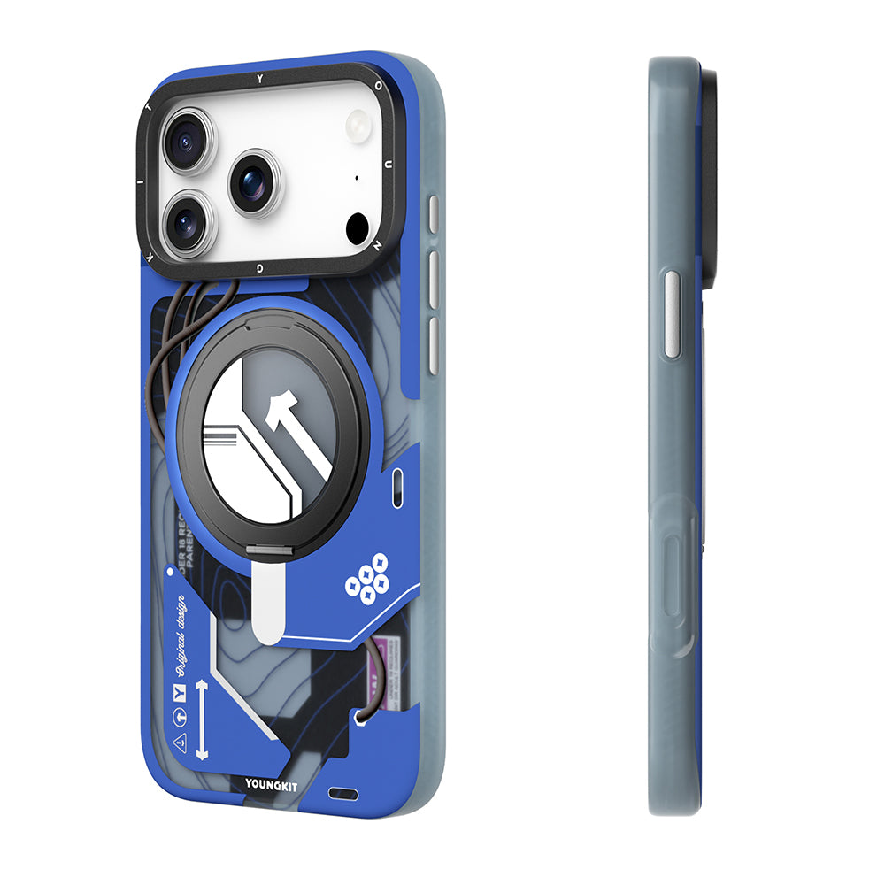 Apple iPhone 17 Pro Case M-safe Charging Feature Youngkit Starship Series Cover Blue