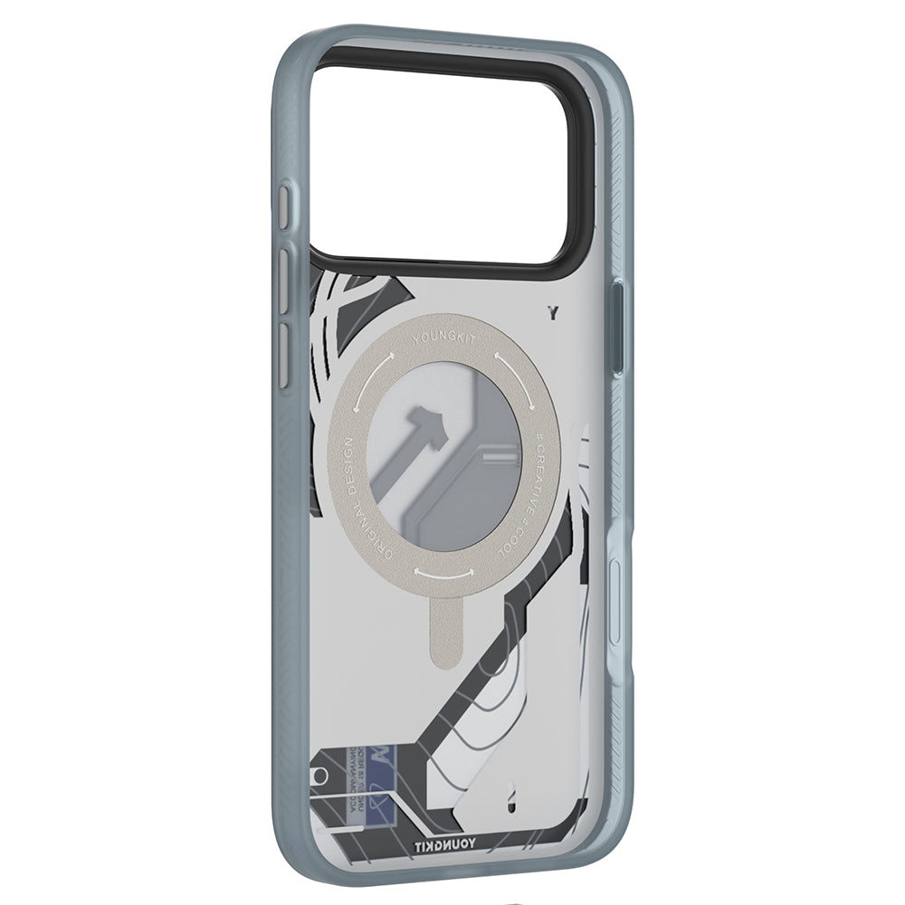 Apple iPhone 17 Pro Case M-safe Charging Feature Youngkit Starship Series Cover Blue