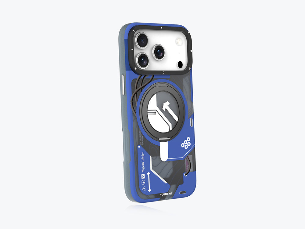 Apple iPhone 17 Pro Case M-safe Charging Feature Youngkit Starship Series Cover Blue