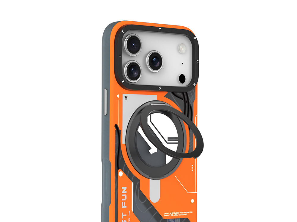 Apple iPhone 17 Pro Kılıf M-safe Şarj Özellikli Youngkit Starship Serisi Kapak Beyaz