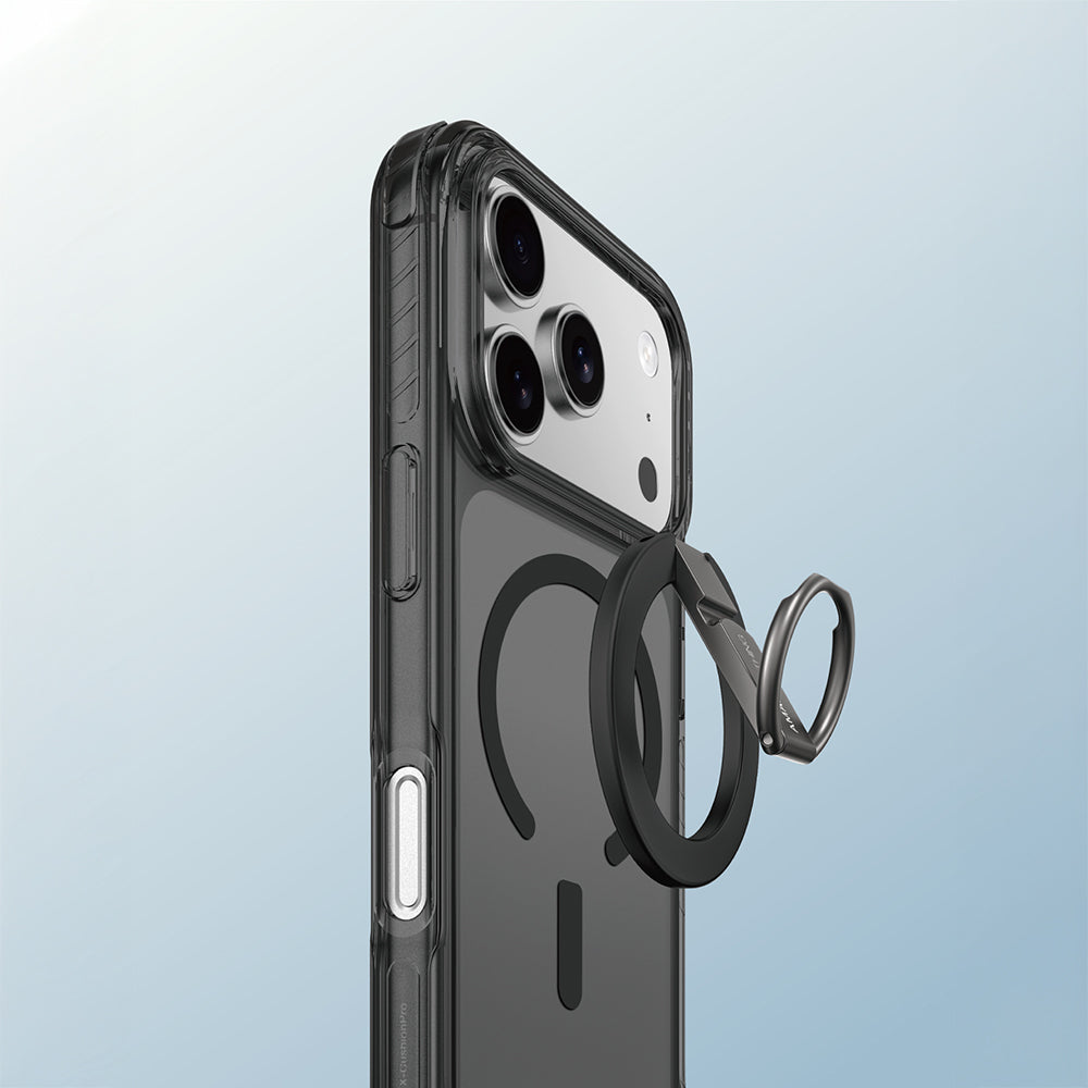 Apple iPhone 17 Pro Case with M-safe Charging Feature and Ring Stand, Amazingthing Titan Pro Series Cover, Black