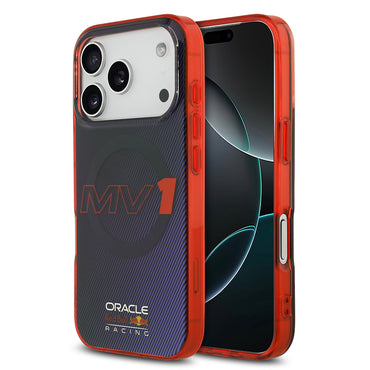 Apple iPhone 17 Pro Kılıf Redbull Orjinal Lisanslı M-safe Şarj Özellikli Çift Katmanlı Çizgi Desenli Sert PC MV Kapak Lacivert