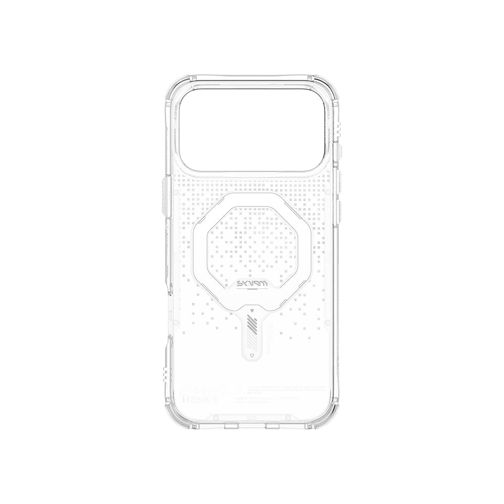 Apple iPhone 17 Pro Case Skinarma M-Safe Charging Feature IML Printed Holographic MYST Transparent Cover