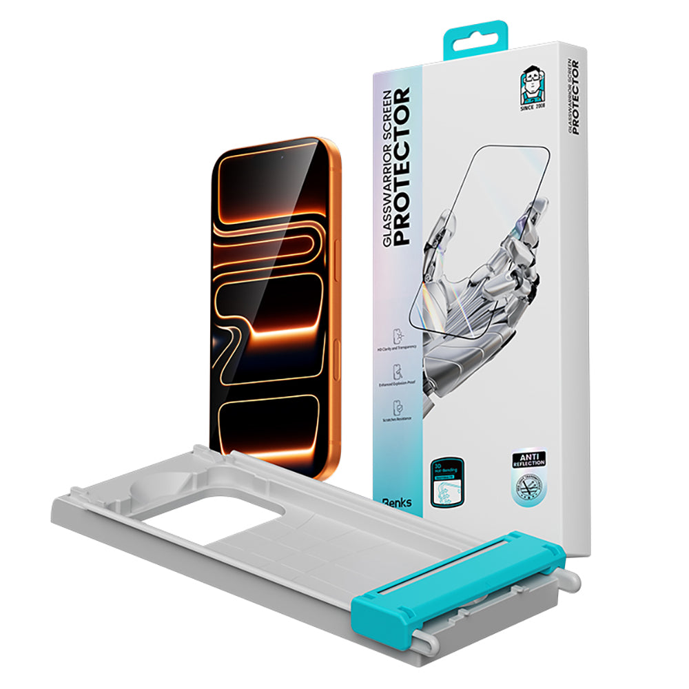 Apple iPhone 17 Pro Max Benks Glass Warrior 2.0 AR-EZFita Cam Ekran Koruyucu + Kolay Uygulama Aparatı Şeffaf