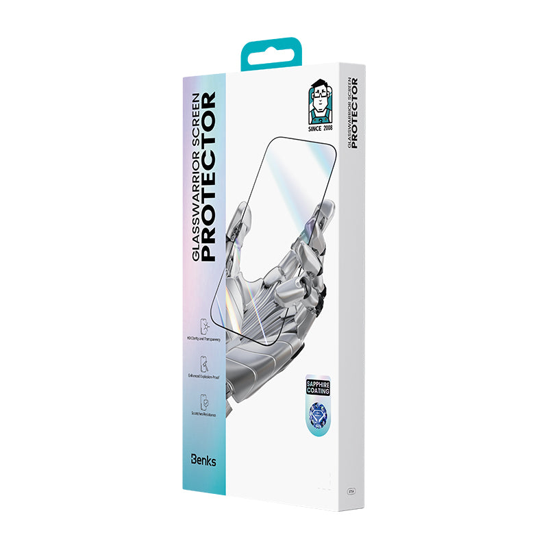 Apple iPhone 17 Pro Max Benks Glass Warrior Sapphire Coating 0.3mm Glass Screen Protector + Easy Application Tool Transparent