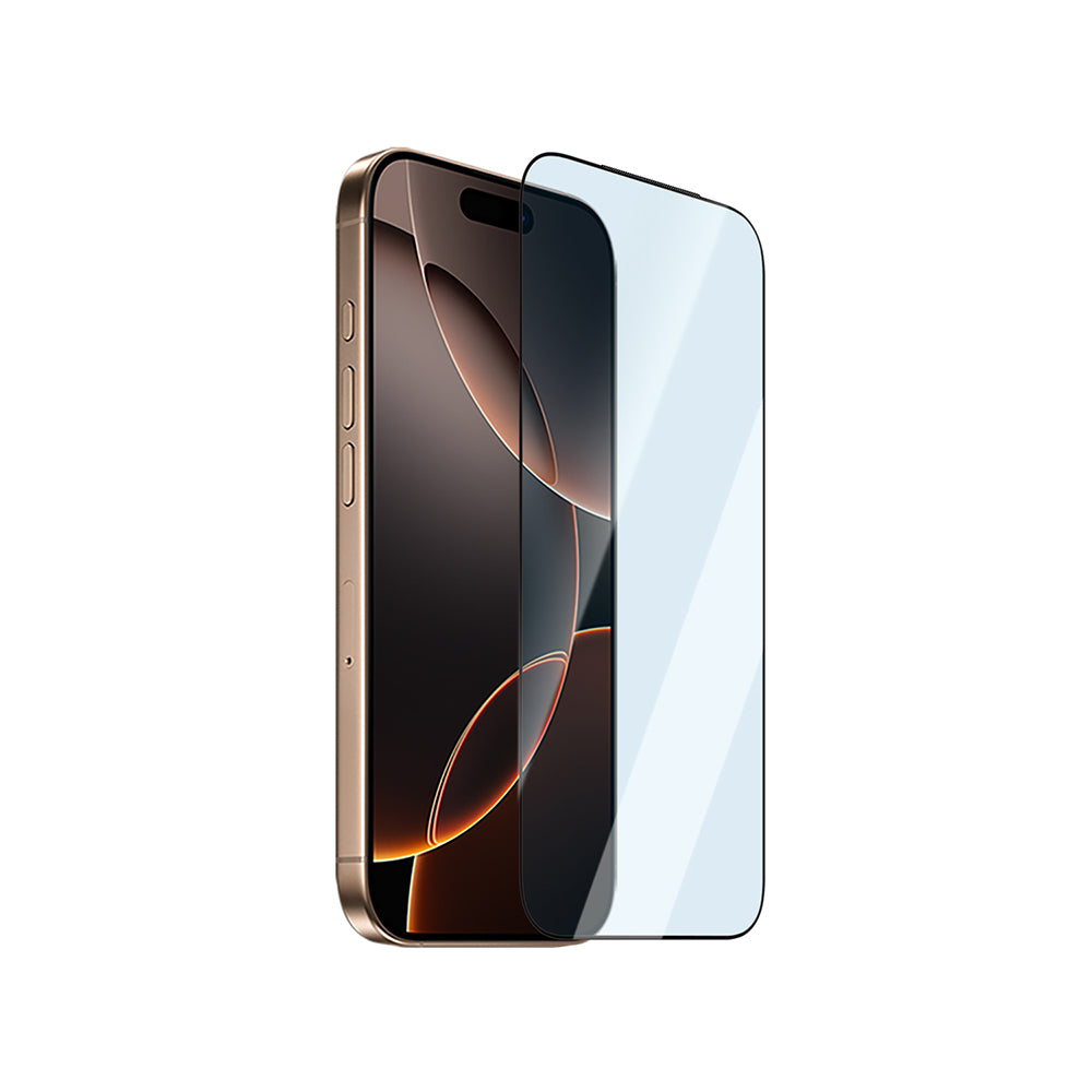Apple iPhone 17 Pro Max CaseWorld Applicator Series 2.5D Eyesafe Blue Light Technology 0.33mm Tempered Glass Screen Protector + Application Tool Transparent