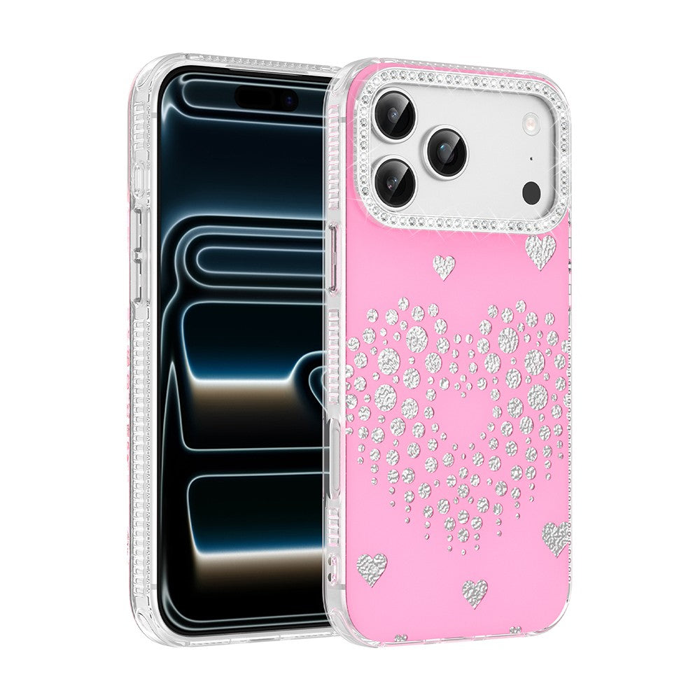 Apple iPhone 17 Pro Max Kılıf Damla Taşlı Zore Rivas Sert PC Kapak