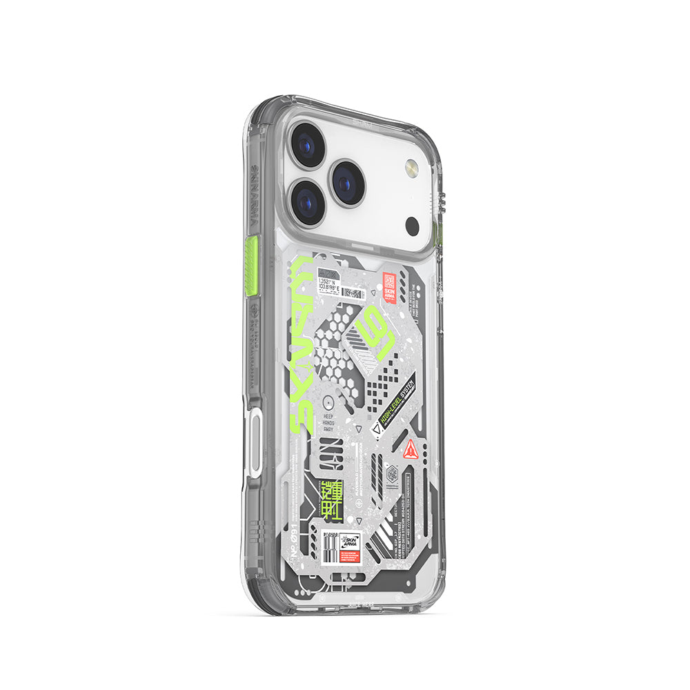 Apple iPhone 17 Pro Max Case Patterned Airbag Design Skinarma Spectra Cover Green