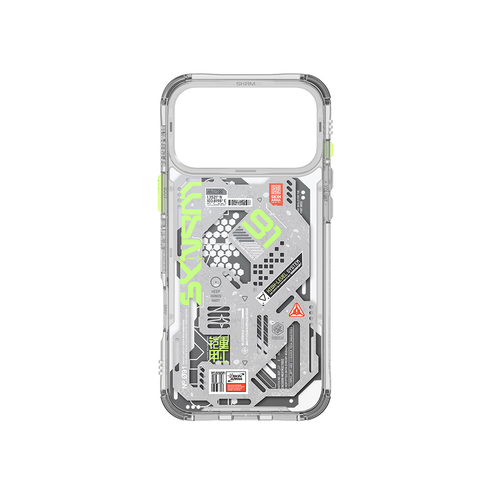 Apple iPhone 17 Pro Max Case Patterned Airbag Design Skinarma Spectra Cover Green
