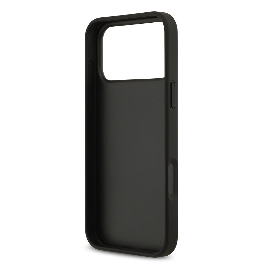 Apple iPhone 17 Pro Max Case Guess Original Licensed PU Leather 4G Patterned Triangle Logo Cover Black