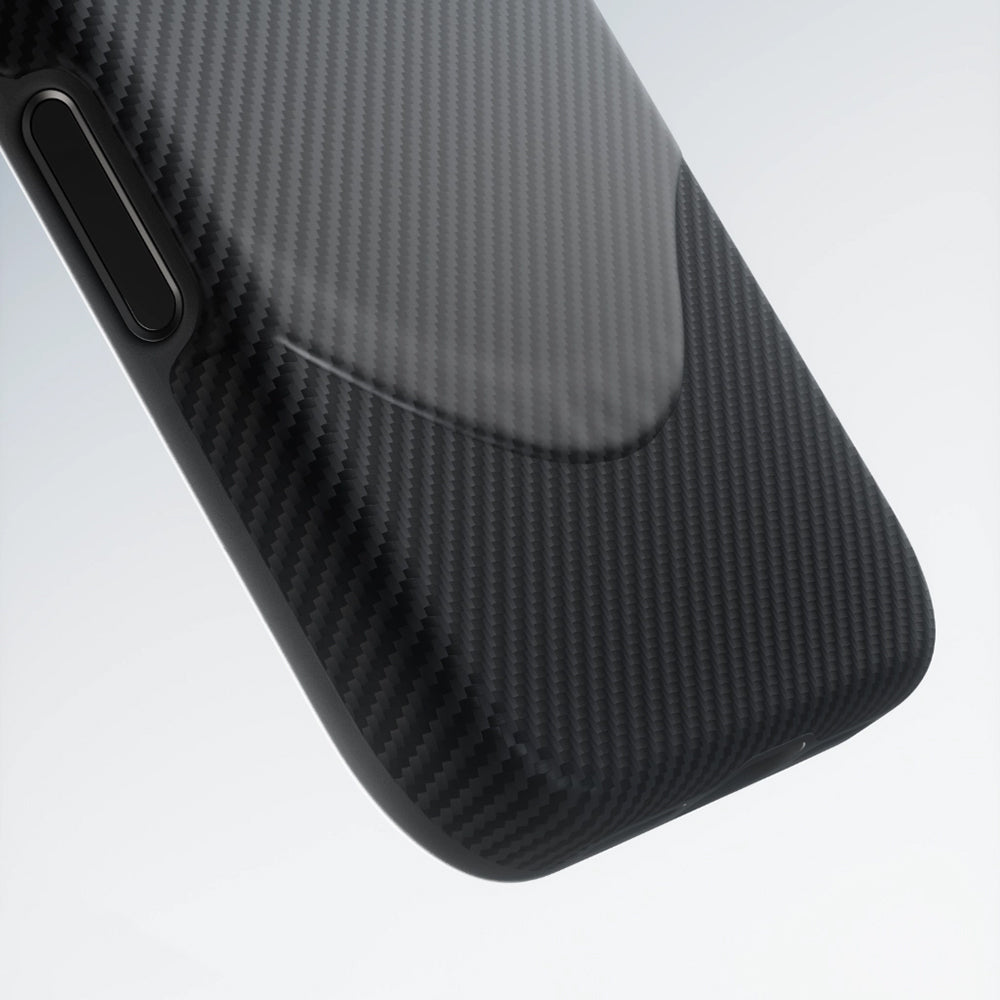 Apple iPhone 17 Pro Max Case M-safe Charging Feature 1500D Aramid Fiber Pitaka Military-Grade Classic Series Black-Grey Twill Cover Black-Grey