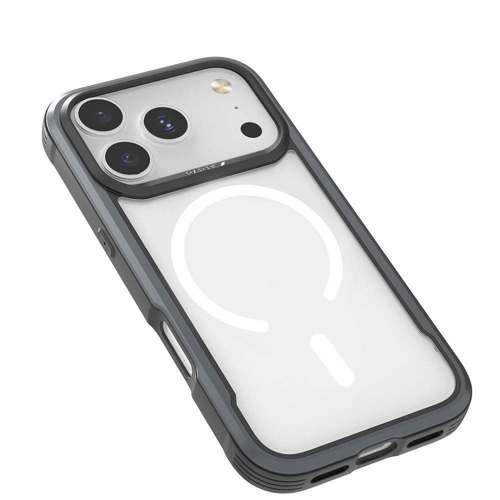 Apple iPhone 17 Pro Max Kılıf M-safe Şarj Özellikli Airbagli Raptic Shield Serisi Şeffaf Arka Yüzey Kapak Siyah