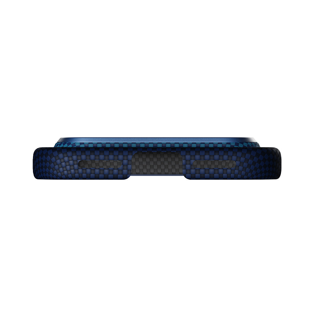 Apple iPhone 17 Pro Max Case M-Safe Charging Feature Aramid Fiber Pitaka Tactile Woven Starpeak Series Over The Horizon Cover Blue
