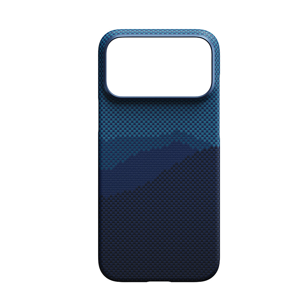 Apple iPhone 17 Pro Max Case M-Safe Charging Feature Aramid Fiber Pitaka Tactile Woven Starpeak Series Over The Horizon Cover Blue