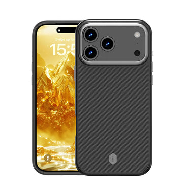 Apple iPhone 17 Pro Max Kılıf M-safe Şarj Özellikli Aramid Fiber Wiwu Defense Ultra Serisi DCC-205 Kapak