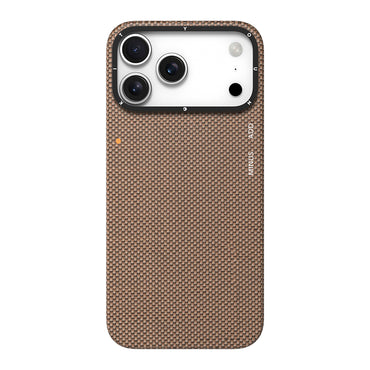 Apple iPhone 17 Pro Max Kılıf M-safe Şarj Özellikli Aramid Fiber Youngkit 1500D Kevlar Extreme Wing Titanyum-Gold Serisi Kapak