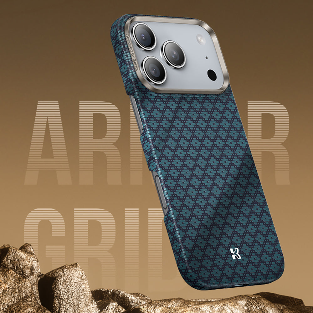 Apple iPhone 17 Pro Max Case M-Safe Charging Feature Benks ArmorAir ArmorGrid Series Kevlar Cover Black