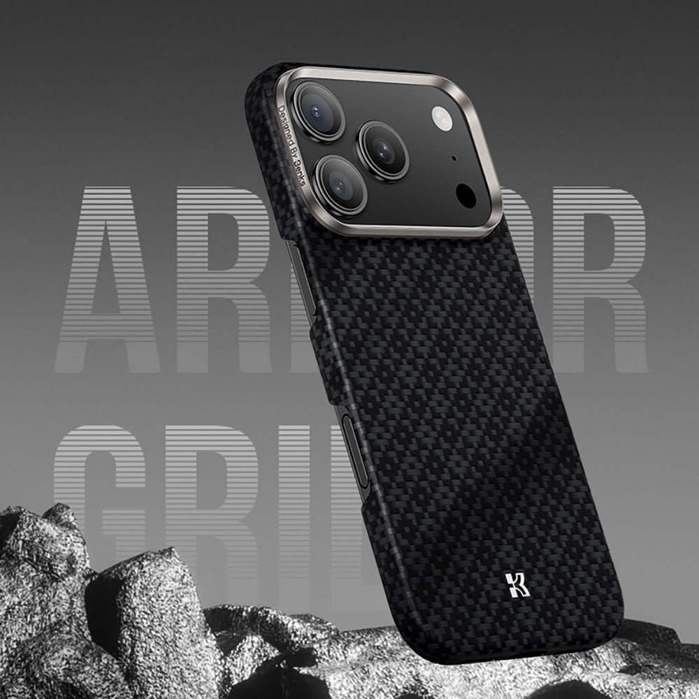 Apple iPhone 17 Pro Max Case M-Safe Charging Feature Benks ArmorAir ArmorGrid Series Kevlar Cover Black