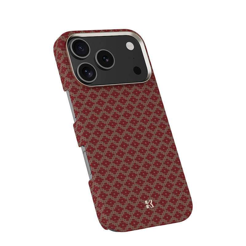 Apple iPhone 17 Pro Max Kılıf M-Safe Şarj Özellikli Benks ArmorAir ArmorGrid Serisi Kevlar Kapak Turuncu