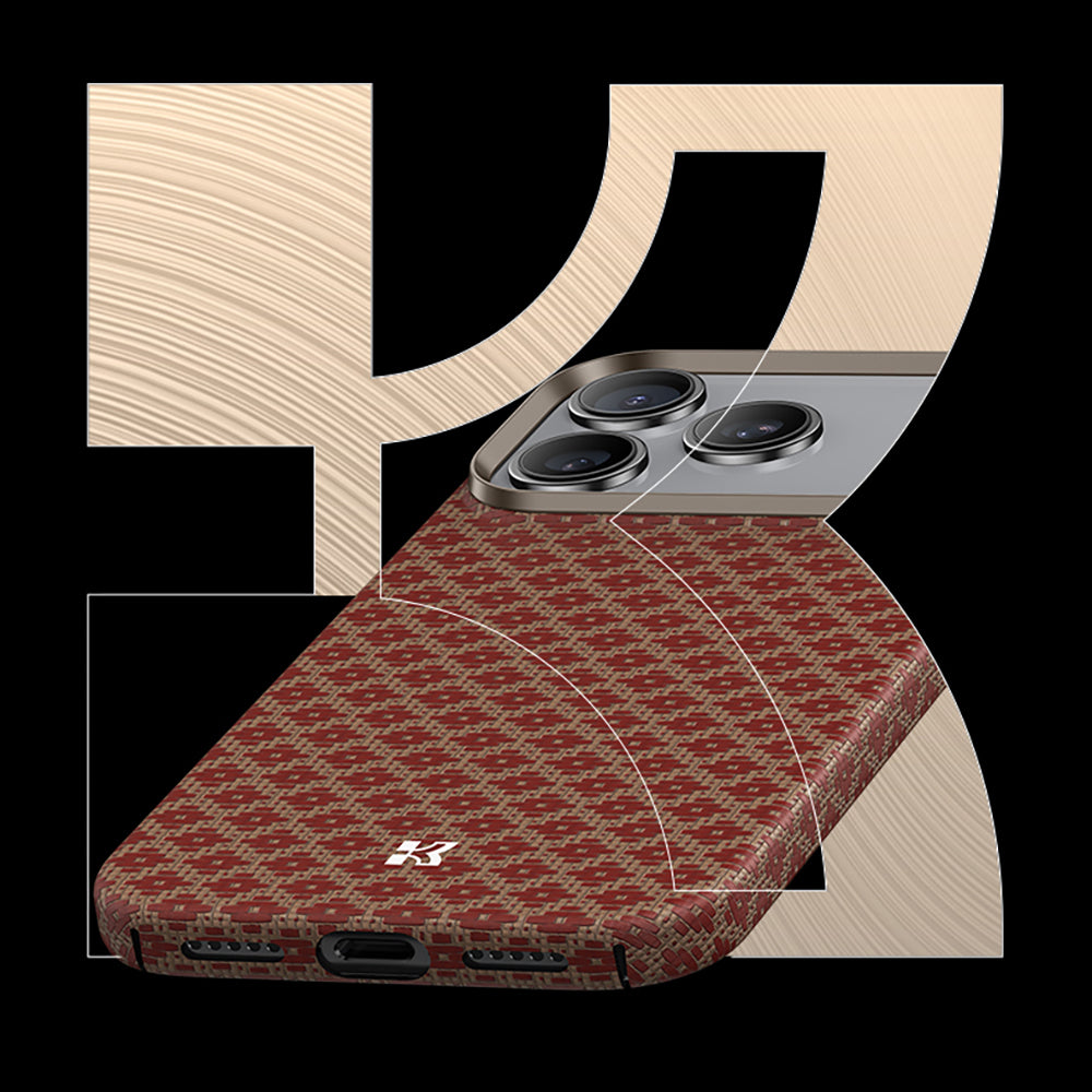 Apple iPhone 17 Pro Max Case M-Safe Charging Feature Benks ArmorAir ArmorGrid Series Kevlar Cover Gold