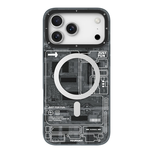 Apple iPhone 17 Pro Max Kılıf M-safe Şarj Özellikli Kamera Denetim Butonlu Youngkit Technology Serisi Kapak