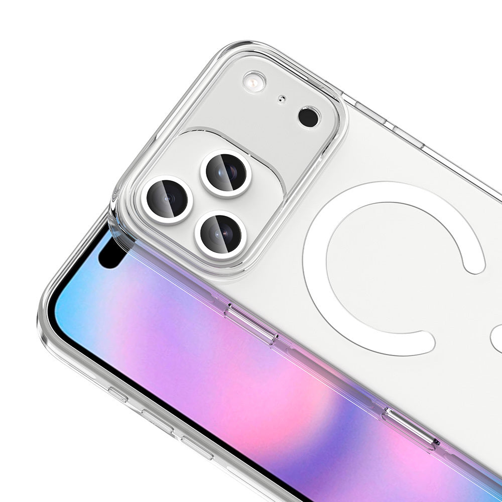 Apple iPhone 17 Pro Max Case M-safe Charging Feature Camera Protection Zore Crypto Transparent Cover