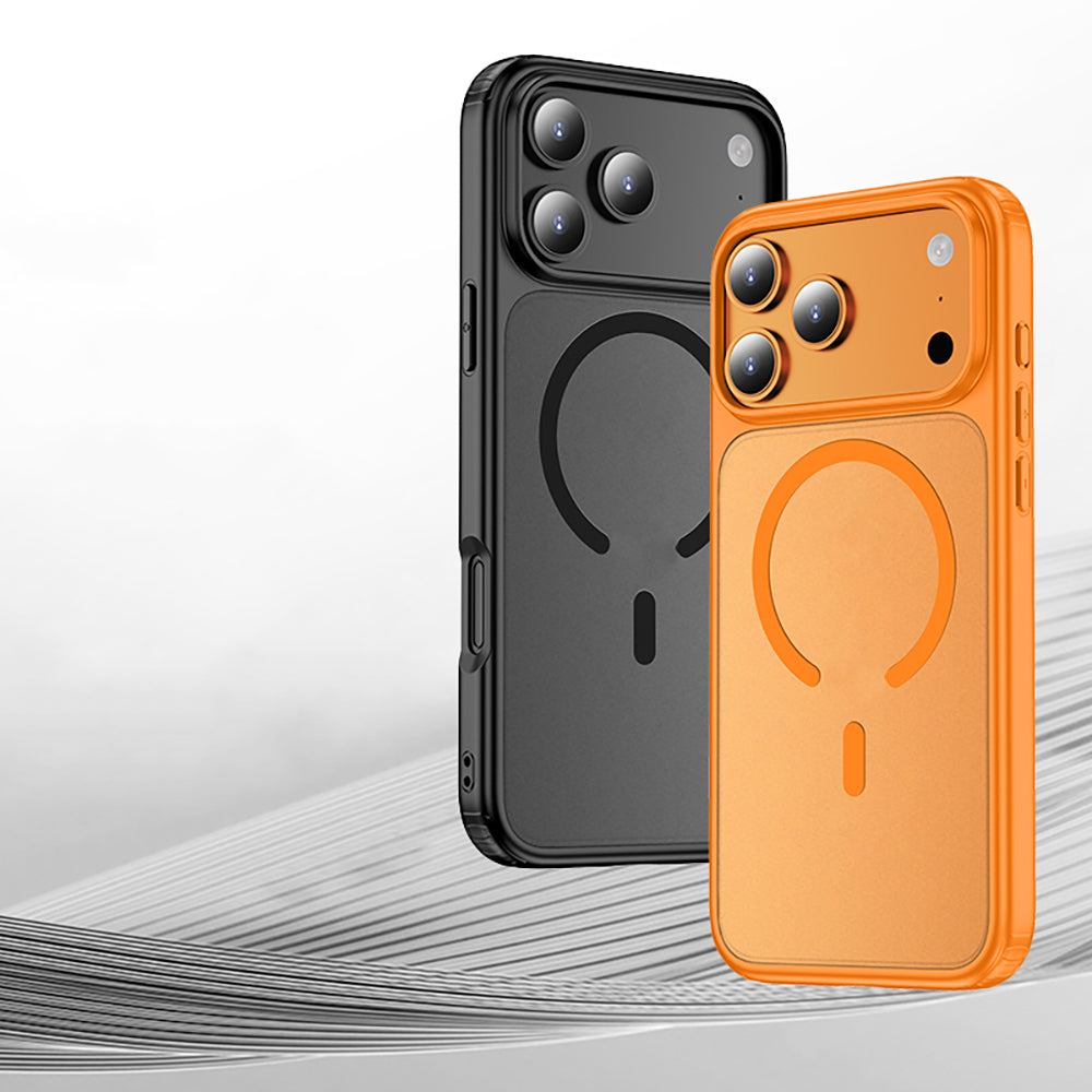 Apple iPhone 17 Pro Max Case M-safe Charging Feature Matte Back Surface Wlons Lola Cover Orange