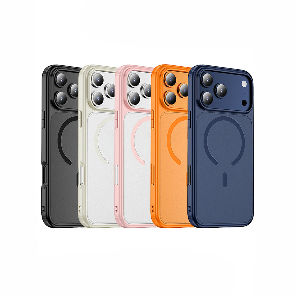 Apple iPhone 17 Pro Max Kılıf M-safe Şarj Özellikli Mat Arka Yüzey Wlons Lola Kapak Mavi