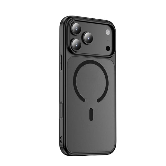 Apple iPhone 17 Pro Max Kılıf M-safe Şarj Özellikli Mat Arka Yüzey Wlons Lola Kapak Siyah