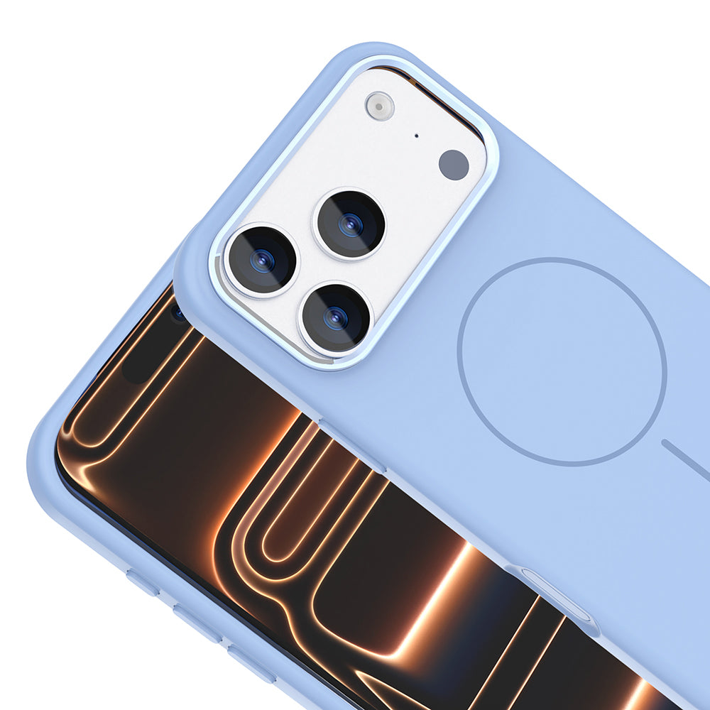 Apple iPhone 17 Pro Max Kılıf M-Safe Şarj Özellikli Metal Kamera Çerçeveli Zore Edi Silikon Kapak Siyah