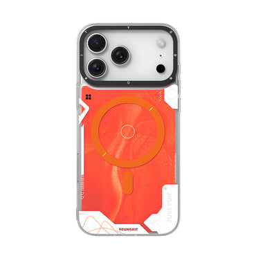 Apple iPhone 17 Pro Max Kılıf M-safe Şarj Özellikli Parlak Kumlu Sıvılı Tasarımlı Galaxy Fantasy Serisi Kapak Mavi